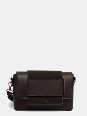 Medicine torebka crossbody damska z imitacji skóry brązowy