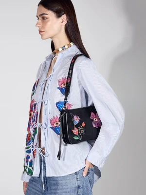 Medicine torebka crossbody damska z imitacji zamszu