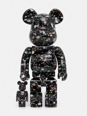 Medicom Toy figurka dekoracyjna Be@rbrick Anever Black 100% & 400% 2-pack kolor czarny Anever.Black.100.400