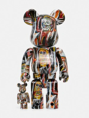 Medicom Toy figurka dekoracyjna Be@rbrick Jean-Michel Basquiat 100% & 400% kolor czarny Jean.Michel.100.400