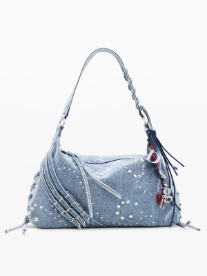 Medium denim bag Desigual niebieski