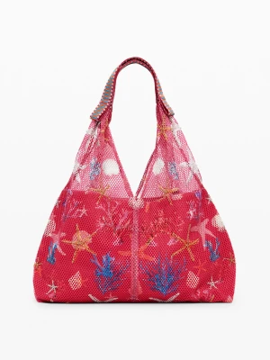 Medium star texture tote bag Desigual