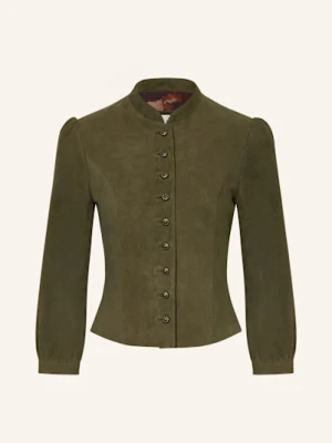 Meindl Kurtka Skórzana W Stylu Ludowym Daria Z Rękawami 3/4 gruen