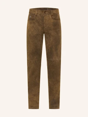 Meindl Spodnie Skórzane Bullrider Slim Regular Fit beige