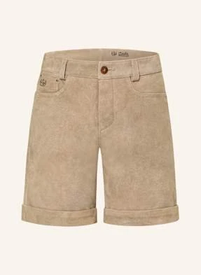 Meindl Spodnie Skórzane W Stylu Ludowym Bullrider Short beige