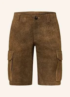 Meindl Spodnie Skórzane W Stylu Ludowym Island Short beige