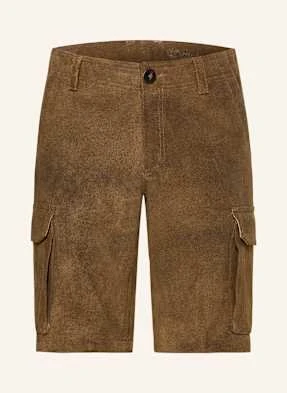 Meindl Spodnie Skórzane W Stylu Ludowym Island Short beige