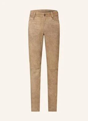 Meindl Spodnie Skórzane W Stylu Ludowym Romeo Regular Fit beige