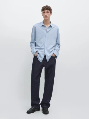 Melanżowa Koszula Regular Fit - Błękitny - - Massimo Dutti - Mężczyzna