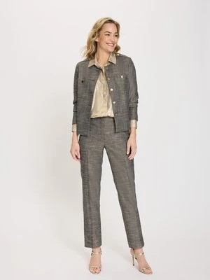 Melanżowe spodnie damskie Lisa Straight w kolorze szczotkowanego złota – Designer Choice Olsen