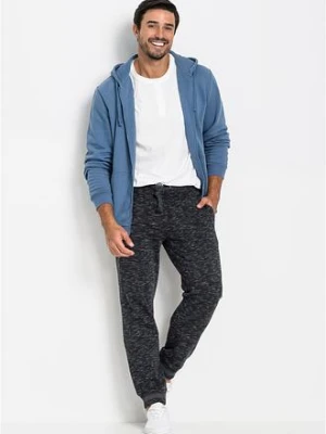 Melanżowe spodnie sportowe ze ściągaczem bonprix