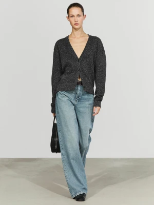Melanżowy Kardigan Z Wełny I Kaszmiru - Brudnoszary - Massimo Dutti - Female