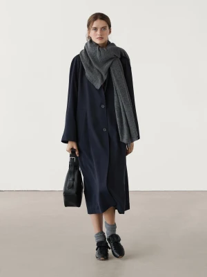 Zdjęcie produktu Melanżowy Szal Ze 100% Kaszmiru - Szary - - Massimo Dutti - Kobieta