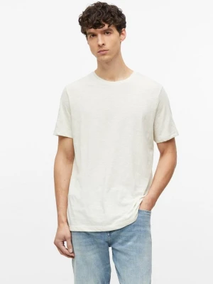 Melanżowy T-shirt z miękkiej mieszanki bawełny s.Oliver beżowy