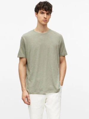 Melanżowy T-shirt z miękkiej mieszanki bawełny s.Oliver oliwkowy