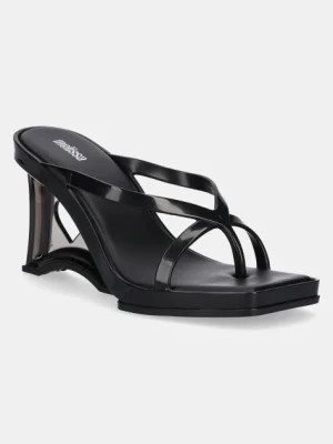Melissa japonki GLASS HEEL AD damskie kolor czarny na koturnie M 35801 AW696