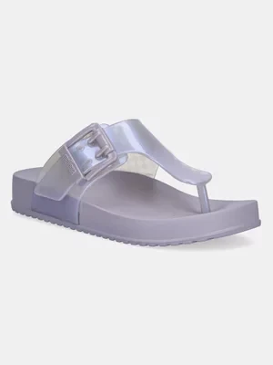 Melissa japonki MELISSA COZY FLIP FLOP AD damskie kolor fioletowy na płaskim obcasie M 35933.BC915