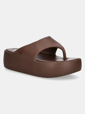 Melissa japonki MELISSA FREE PLATFORM THONG AD damskie kolor brązowy na platformie M 36088 BE885