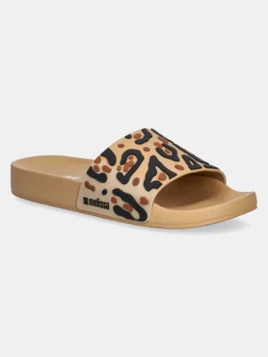 Melissa klapki MELISSA ANIMAL PRINT SLIDE AD damskie kolor brązowy M 36097.BG892