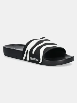 Melissa klapki MELISSA ANIMAL PRINT SLIDE AD damskie kolor czarny M 36097.BG889