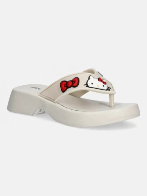 Melissa klapki MELISSA FLATFORM + HELLO KITTY AND beżowy