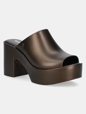 Melissa klapki MELISSA MULE HYPE METALLIC AD damskie kolor brązowy na słupku M 36497.BI597