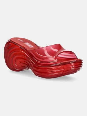 Melissa klapki MELISSA PLATFORM DIESEL AD damskie kolor czerwony na platformie M 36152