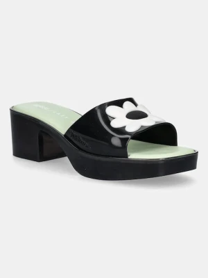 Melissa klapki MELISSA SHAPE + LAZY OAF AD damskie kolor czarny na słupku M 33566
