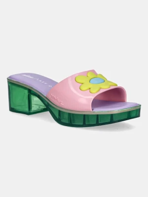 Melissa klapki MELISSA SHAPE + LAZY OAF AD damskie kolor fioletowy na słupku M 33566