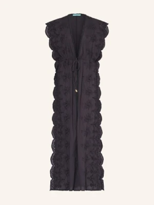 Melissa Odabash Kaftan Talitha Z Koronki Ażurowej schwarz