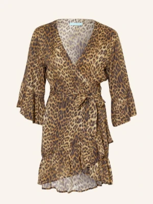 Melissa Odabash Sukienka Kopertowa Tegan Z Rękawami 3/4 braun