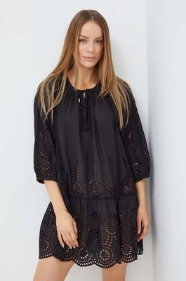 Melissa Odabash sukienka plażowa bawełniana Ashley kolor czarny