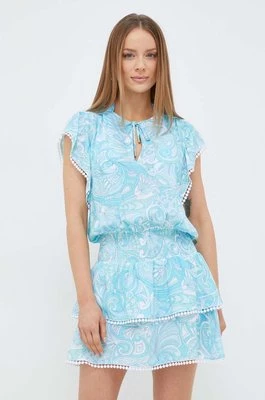Melissa Odabash sukienka plażowa Keri kolor niebieski