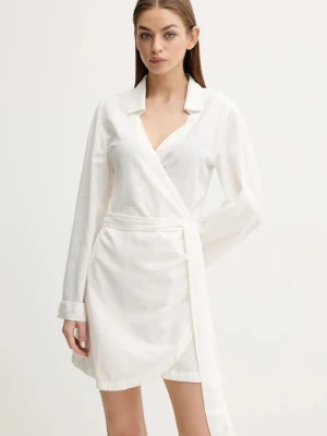 Melissa Odabash sukienka z domieszką lnu