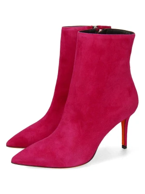 MELVIN & HAMILTON Skórzane botki "Lisa" w kolorze różowym rozmiar: 36,5