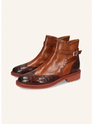 MELVIN & HAMILTON Skórzane botki "Selina 25" w kolorze jasnobrązowo-brązowym rozmiar: 39