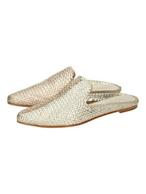 MELVIN & HAMILTON Skórzane chodaki "Lydia" w kolorze złotym rozmiar: 38