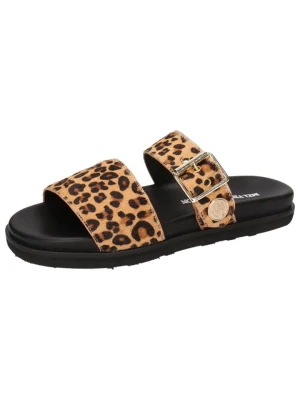 MELVIN & HAMILTON Skórzane klapki "Siri 5" w kolorze jasnobrązowo-czarnym rozmiar: 42