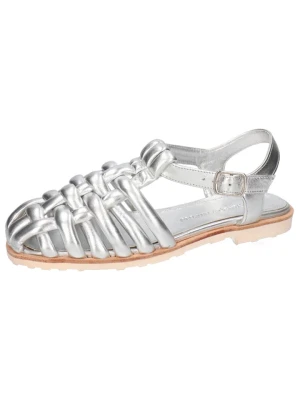 MELVIN & HAMILTON Skórzane półsandały "Keyla 2" w kolorze srebrnym rozmiar: 40