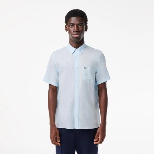 Men?s Lacoste Short Sleeve Linen Shirt