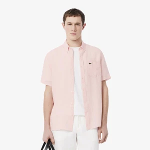 Men?s Lacoste Short Sleeve Linen Shirt