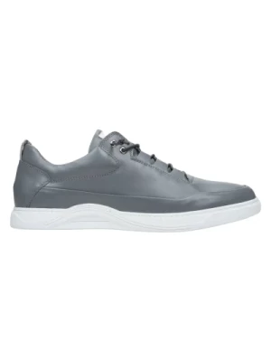 Men's Grey Low-Top Sneakers made of Genuine Leather ES8 Er00112459 Estro