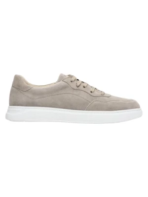 Mens Grey Velour Low-Top Sneakers Estro Er00112951 Estro