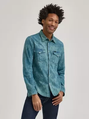 Zdjęcie produktu Mens Lee x Paul Smith Western Shirt Light Green Size