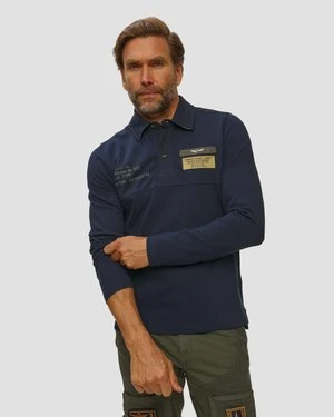 Men's Long Sleeve Polo Aeronautica Militare