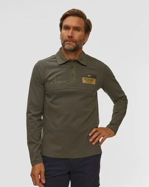 Men's Long Sleeve Polo Aeronautica Militare