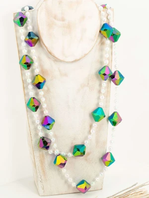 MENTHE À L'O Naszyjnik z elementami ozdobnymi - dł. 65 cm rozmiar: onesize