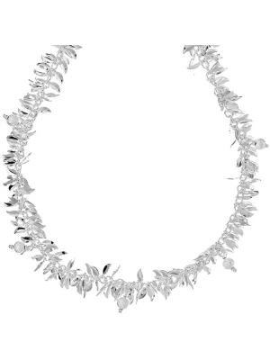 MENTHE À L'O Posrebrzany naszyjnik z elementami ozdobnymi - dł. 45 cm rozmiar: onesize