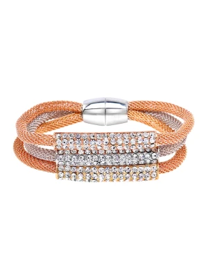 MENTHE À L'O Pozłacana bransoletka z kryształami rozmiar: onesize