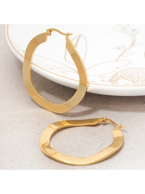 MENTHE À L'O Pozłacane kolczyki-kreole rozmiar: onesize